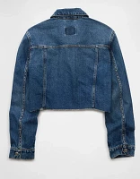 Veste en denim courte ornée de clous AE