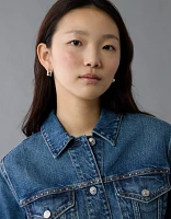 Veste en denim courte ornée de clous AE