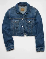 Veste en denim courte ornée de clous AE