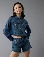 Veste en denim courte ornée de clous AE