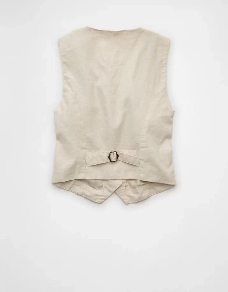 AE Linen-Blend Vest