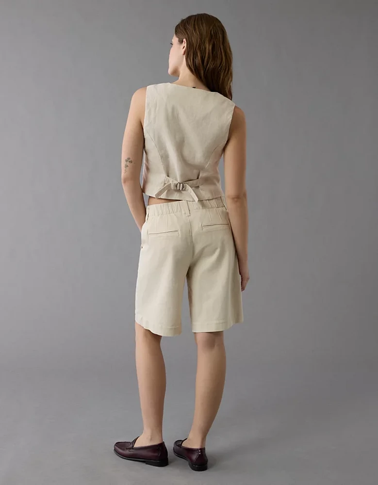 AE Linen-Blend Vest