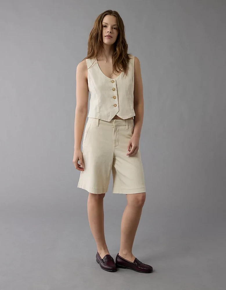AE Linen-Blend Vest