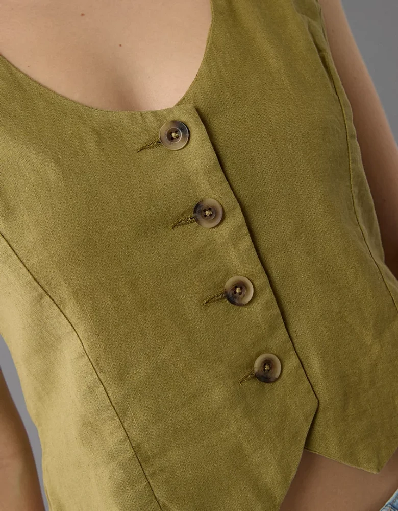 Gilet en mélange de lin AE