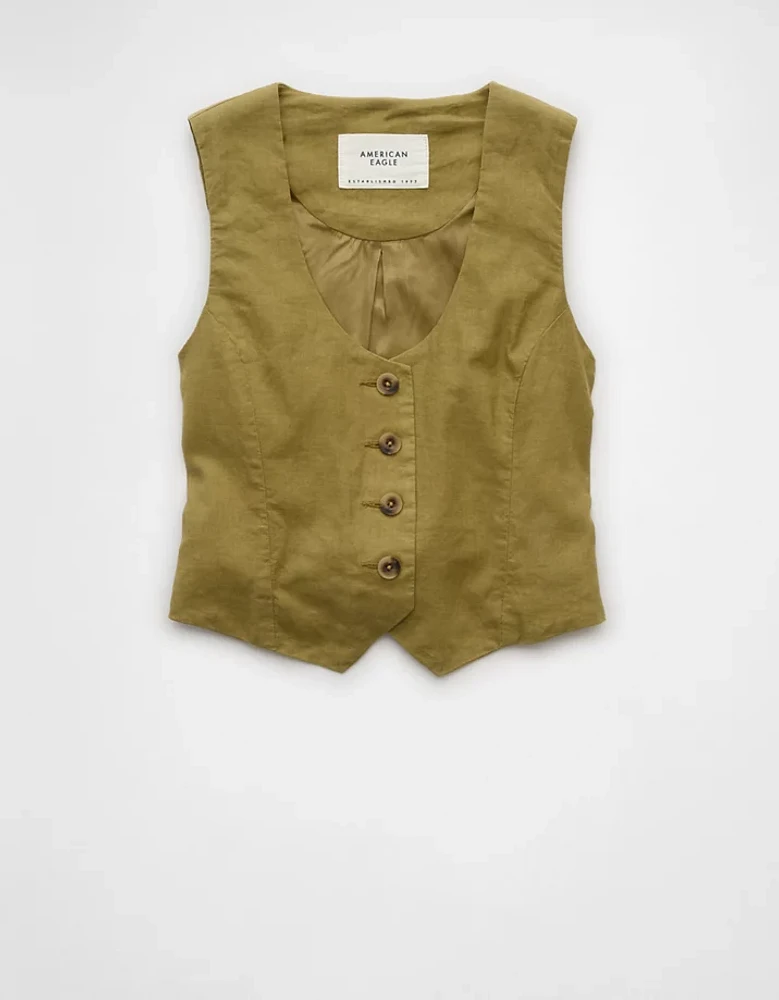 Gilet en mélange de lin AE