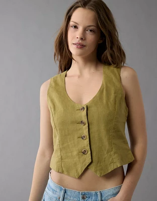 Gilet en mélange de lin AE