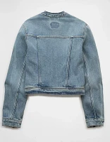 Veste de course automobile en denim à glissière AE