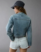 Veste de course automobile en denim à glissière AE