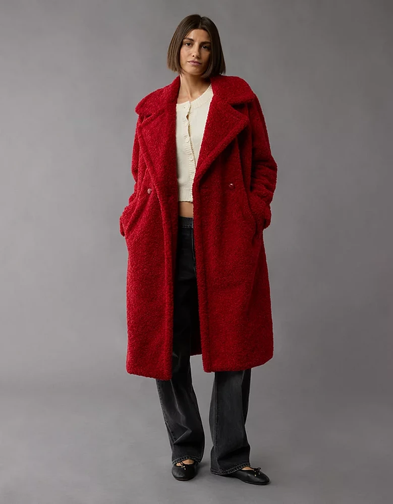 AE Long Teddy Coat