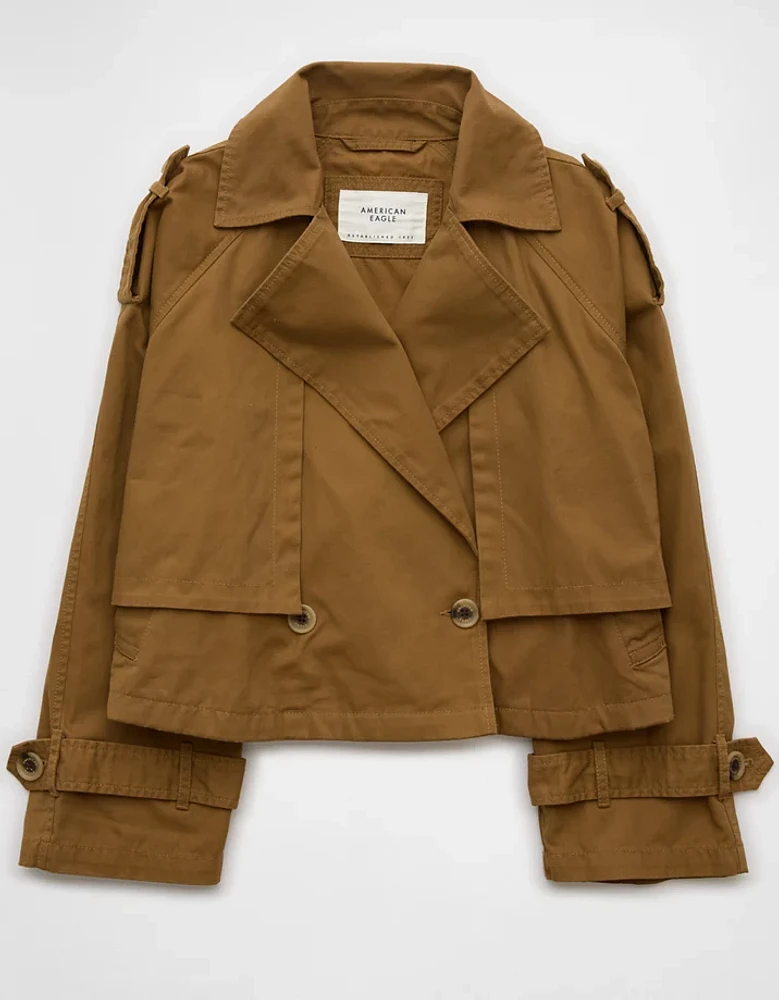 AE Cropped Trench Coat