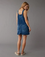 Robe style tablier boutonnée en denim AE