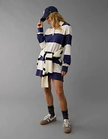 AE Long-Sleeve Rugby Polo Shirt Dress