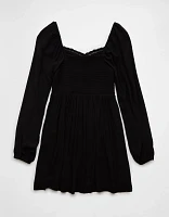 AE Long-Sleeve Fit & Flare Mini Dress