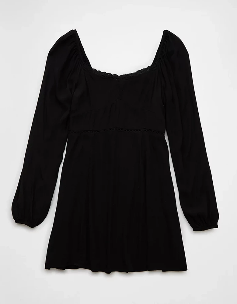 AE Long-Sleeve Fit & Flare Mini Dress