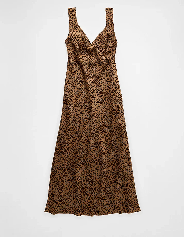 AE Leopard Midi Slip Dress