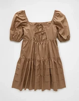 AE Puff Sleeve Tiered Babydoll Mini Dress