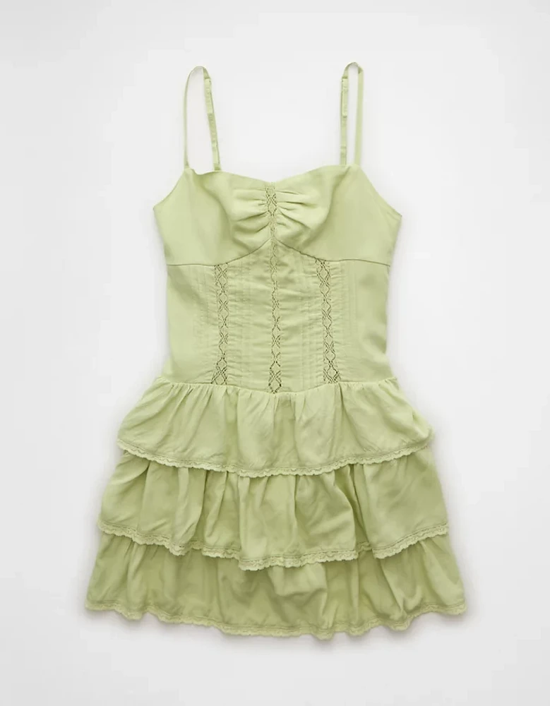 AE Catie Corset Tiered Mini Dress