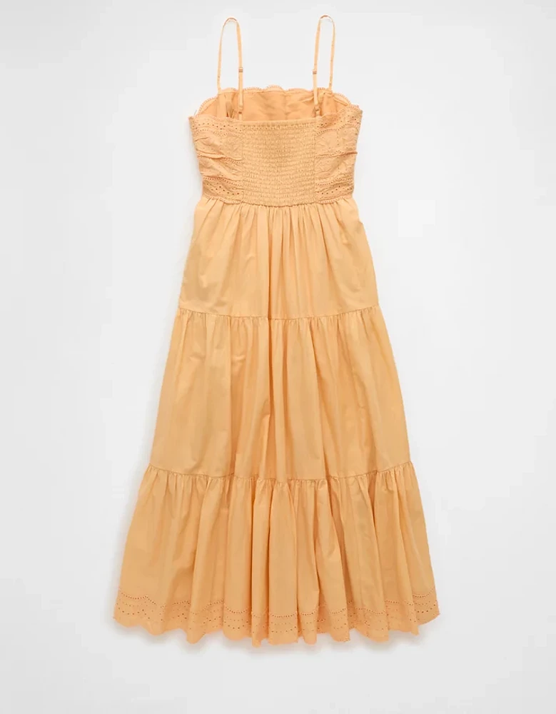 AE Scalloped Tiered Midi Dress