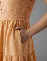 AE Scalloped Tiered Midi Dress