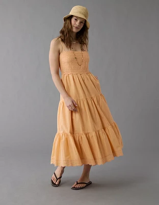 AE Scalloped Tiered Midi Dress