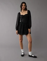 Minirobe à décolleté en cœur manches longues AE