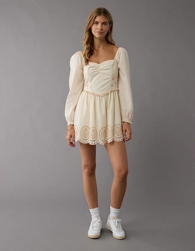 AE Long-Sleeve Sweetheart Mini Dress | Connecticut Post Mall AE Long-Sleeve Sweetheart Mini Dress | Connecticut Post Mall