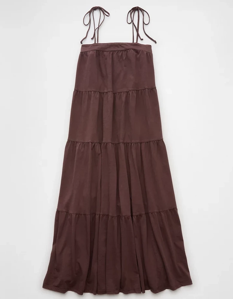 Robe longue en tricot nouée aux épaules Vive le soleil AE