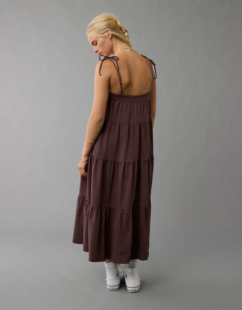 Robe longue en tricot nouée aux épaules Vive le soleil AE