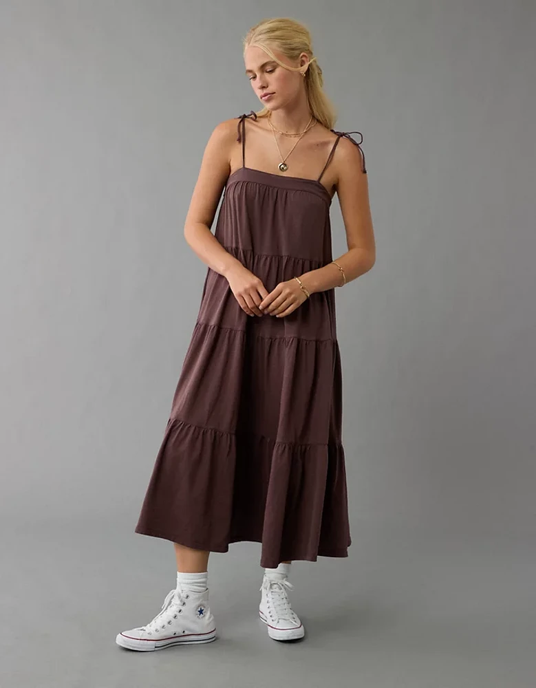 AE Sunchaser Knit Tie Shoulder Maxi Dress