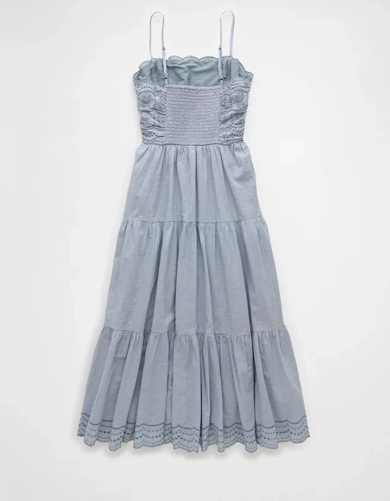 AE Scalloped Tiered Midi Dress