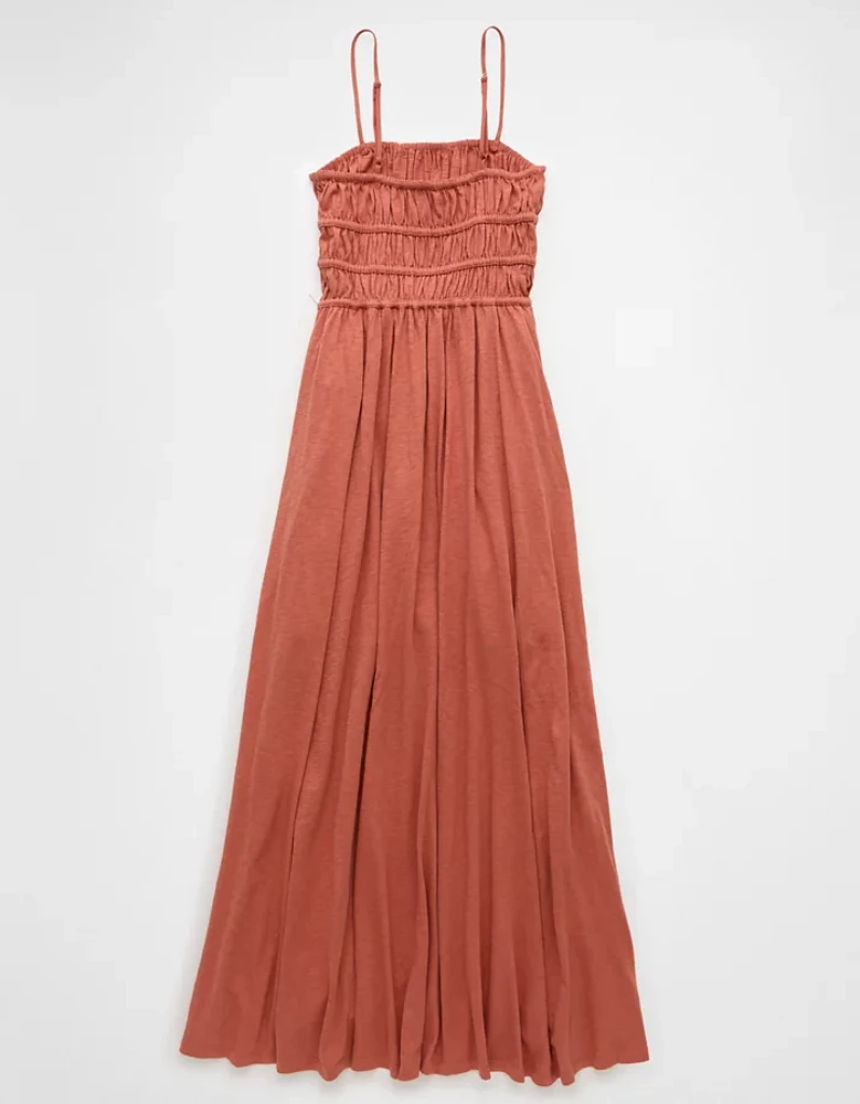 AE Sunchaser Knit Smocked Bodice Midi Dress