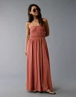 AE Sunchaser Knit Smocked Bodice Midi Dress