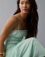 Robe mi-longue à corsage en tricot smocks Vive le soleil AE
