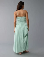 Robe mi-longue à corsage en tricot smocks Vive le soleil AE