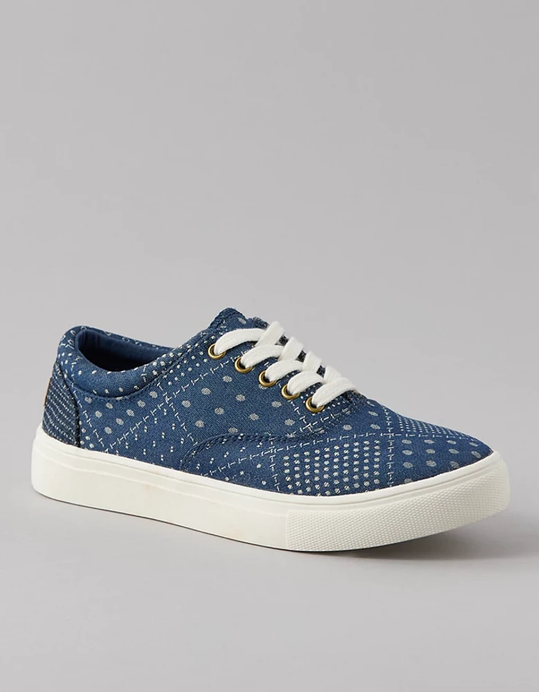 Chaussure de sport rétro en denim à motifs assortis AE x Aerie