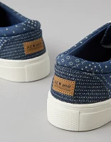 Chaussure de sport rétro en denim à motifs assortis AE x Aerie