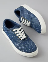 Chaussure de sport rétro en denim à motifs assortis AE x Aerie