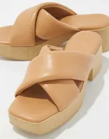 AE Cross-Strap Block Heel Clog