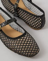 AE Raffia Mesh Mary Jane Flats