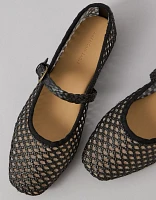 AE Raffia Mesh Mary Jane Flats