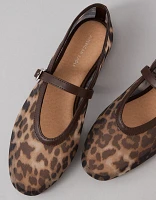 Ballerine en maille à motif léopard AE