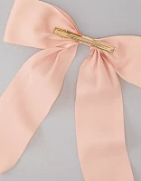 Pince à boucle drapée en satin AE