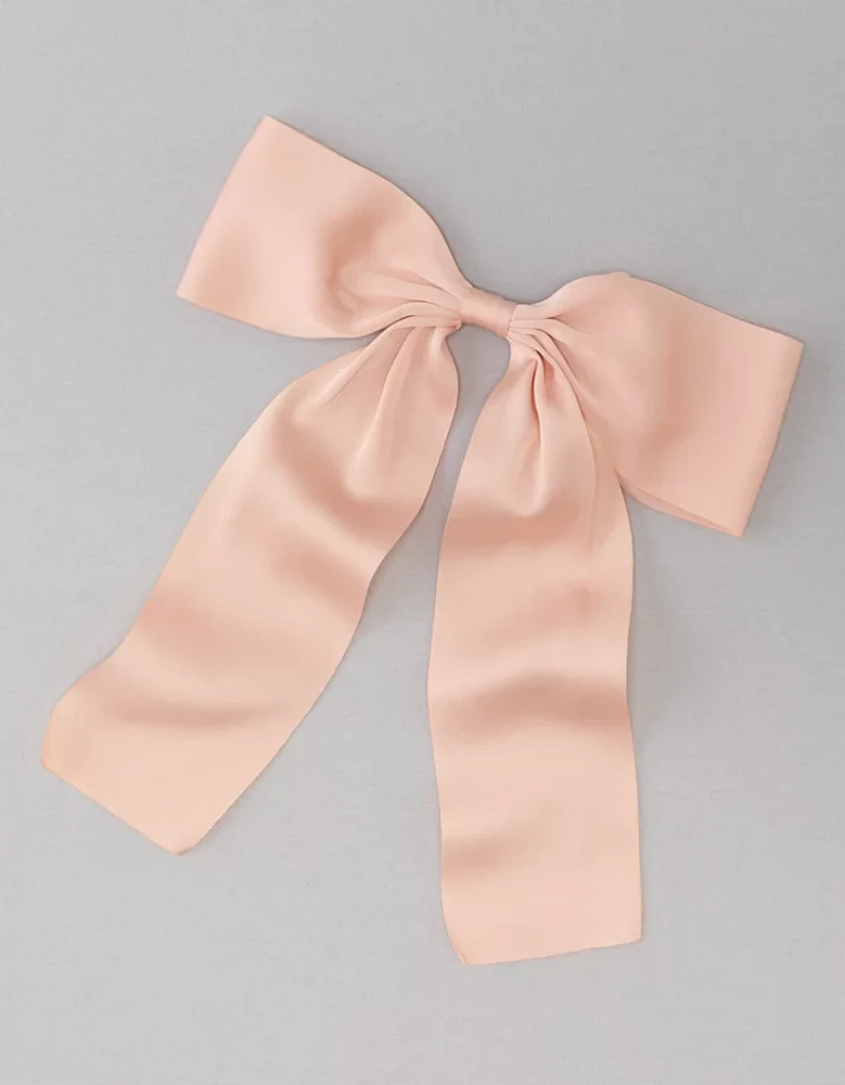 Pince à boucle drapée en satin AE