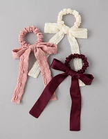 Ensemble de trois chouchous avec boucle AE