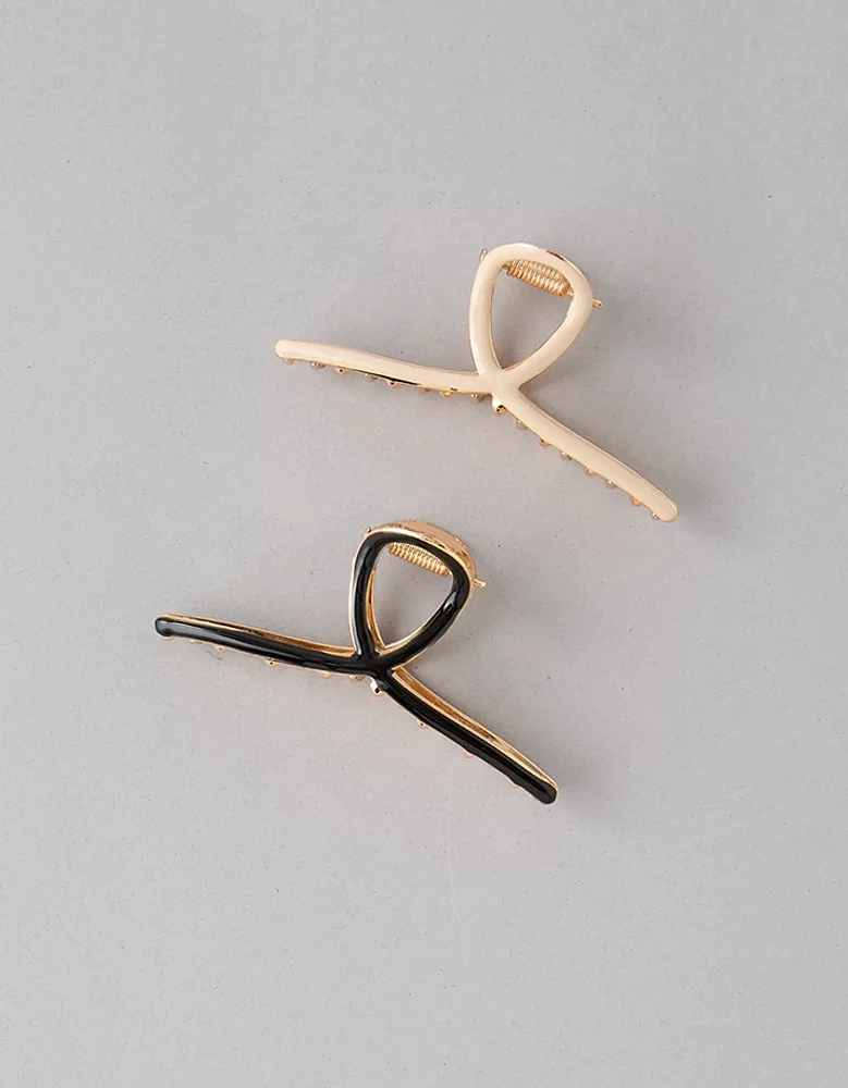 AE Enamel Twist Claw Clips 2-Pack