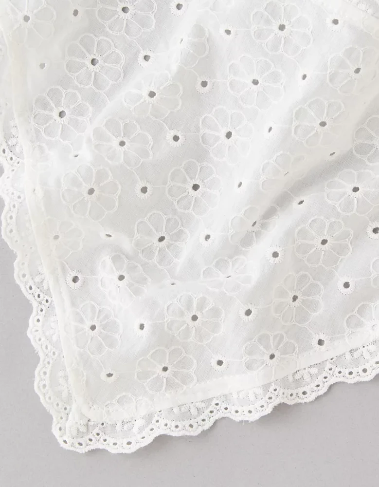 AE Embroidered Eyelet Bandana Headband