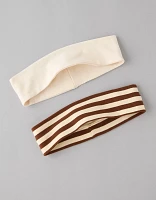 AEO Striped & Solid Headband 2-Pack