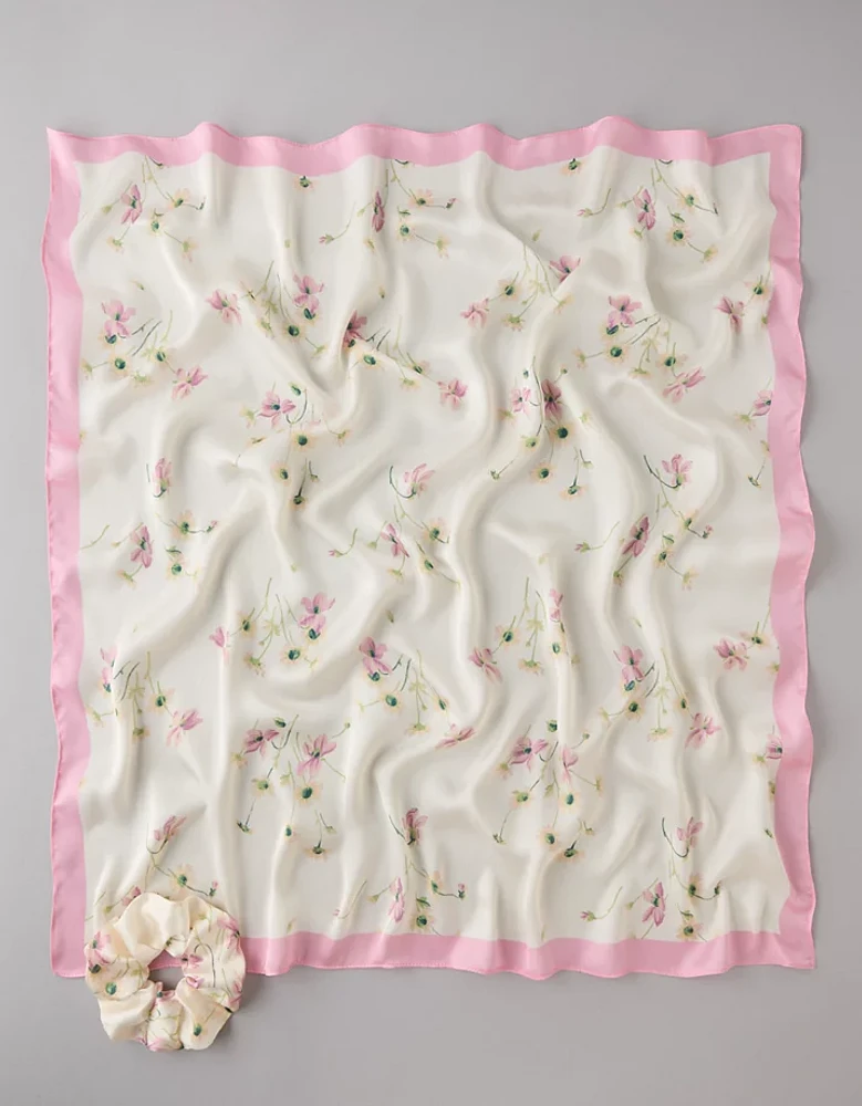 AE Floral Satin Scarf