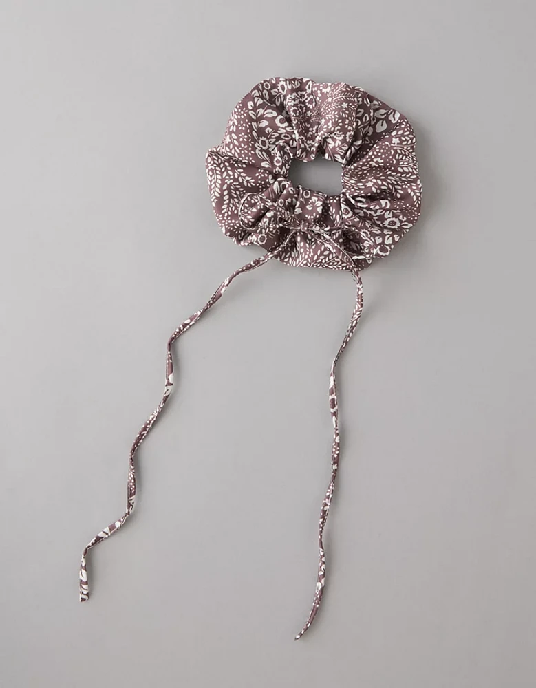 Chouchou à attache à motif floral AE
