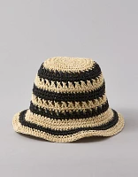 Chapeau cloche en raphia AE